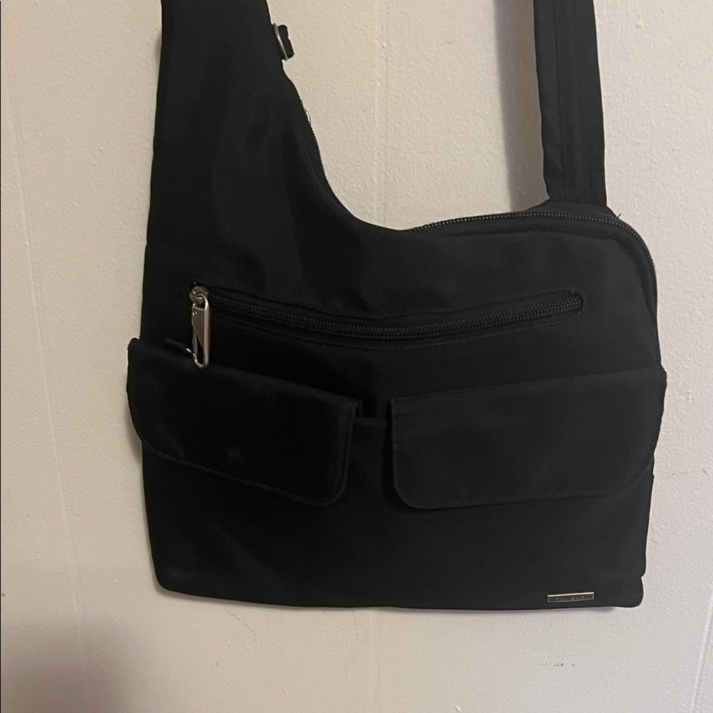 Travelon Black Messenger Bag - Picture 2 of 6